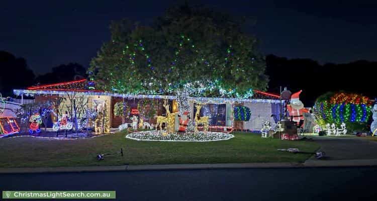 Christmas Light display at 10 Conway Grove, Heathridge