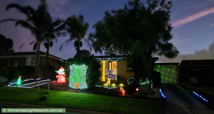 Christmas Light display at 19 Gollop Crescent, Redwood Park