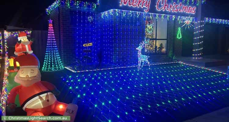 Christmas Light display at 16 Acacia Street, Officer