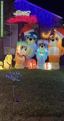 Christmas Light display at 8 Gerlach Grove, Evanston Park
