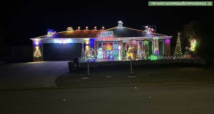 Christmas Light display at 5 Blackberry Crescent, Rosebud