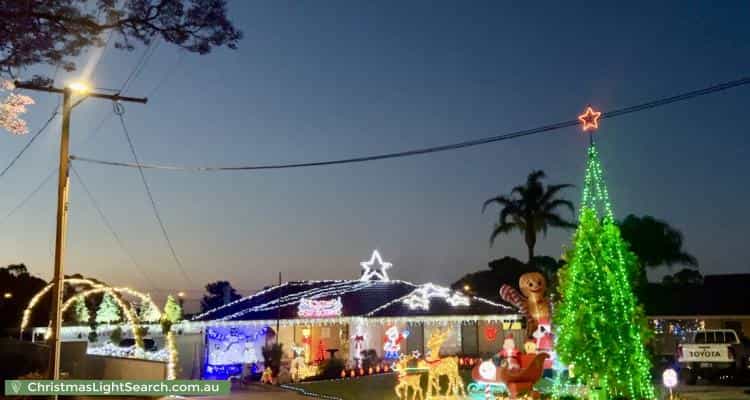 Christmas Light display at 4 Erin Court, Gulfview Heights