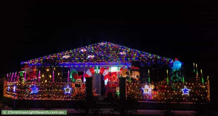 Christmas Light display at 1 Stanmer Way, Brabham