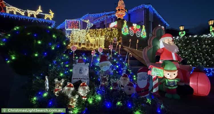 Christmas Light display at 43 Must Circuit, Calwell
