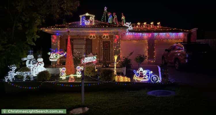 Christmas Light display at 10 Arkley Close, Skye