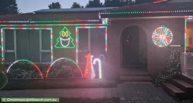 Christmas Light display at 53 Shannon Circuit, Kaleen