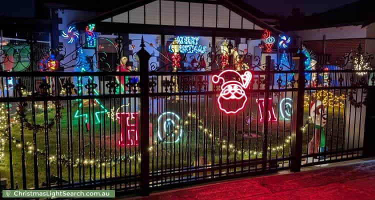 Christmas Light display at 1 Carnarvon Parade, West Croydon