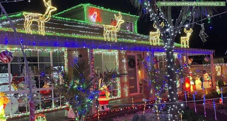 Christmas Light display at 6 Rollings Close, Rosebud
