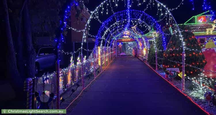 Christmas Light display at 6 Rollings Close, Rosebud