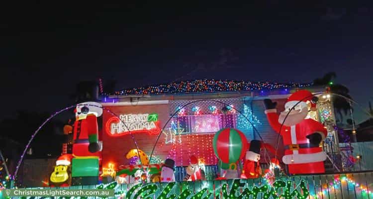 Christmas Light display at 39 Wagawn Street, Woodridge
