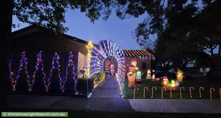 Christmas Light display at 1 Galloway Grove, Bayswater North