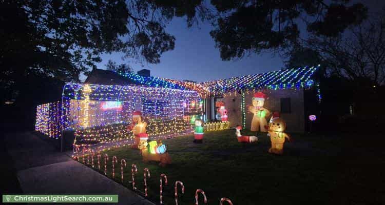 Christmas Light display at 1 Galloway Grove, Bayswater North