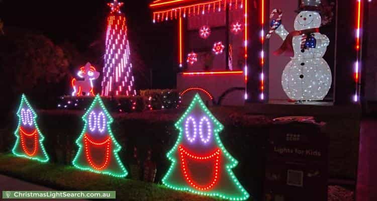 Christmas Light display at 36 Kiewa Grove, Box Hill