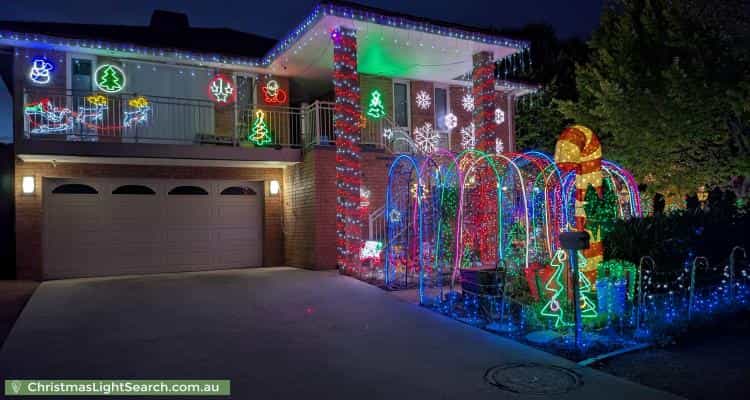 Christmas Light display at 2 Elischer Street, Dunlop