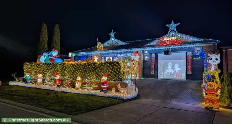 Christmas Light display at 17 Nyarrin Place, Cranbourne West