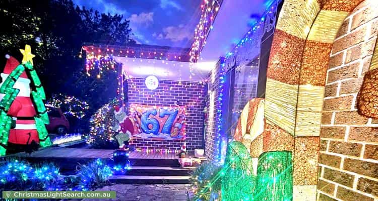 Christmas Light display at 16 Louis Loder Street, Theodore