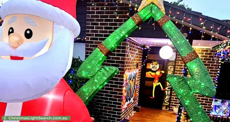Christmas Light display at 16 Louis Loder Street, Theodore
