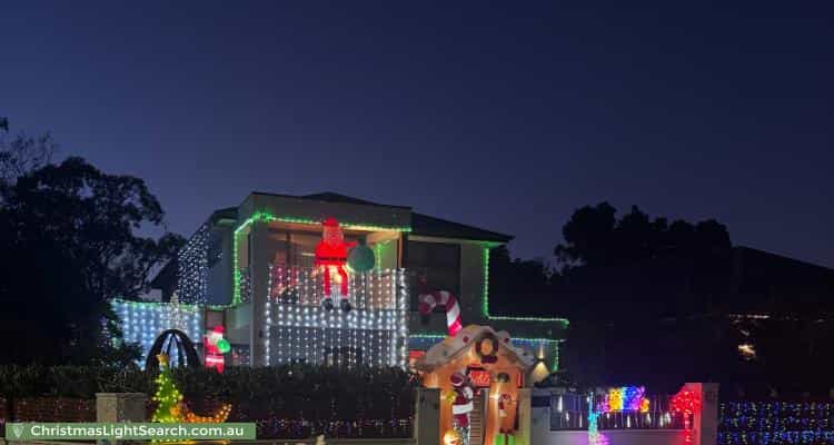 Christmas Light display at 18 Gloucester Avenue, Belair