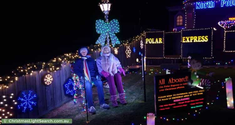 Christmas Light display at 166 Waradgery Drive, Rowville