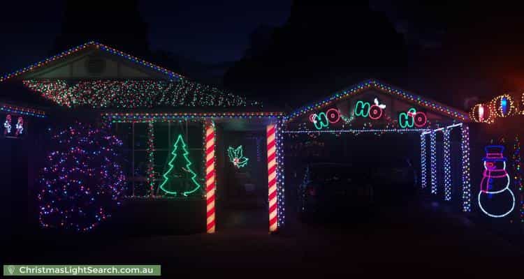 Christmas Light display at 166 Waradgery Drive, Rowville