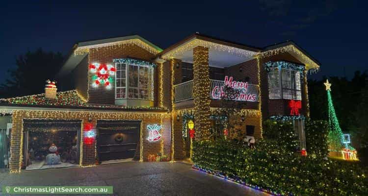 Christmas Light display at 43 McClelland Avenue, Nicholls