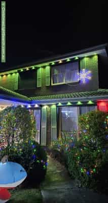 Christmas Light display at 7 Elmhurst Road, Gladstone Park