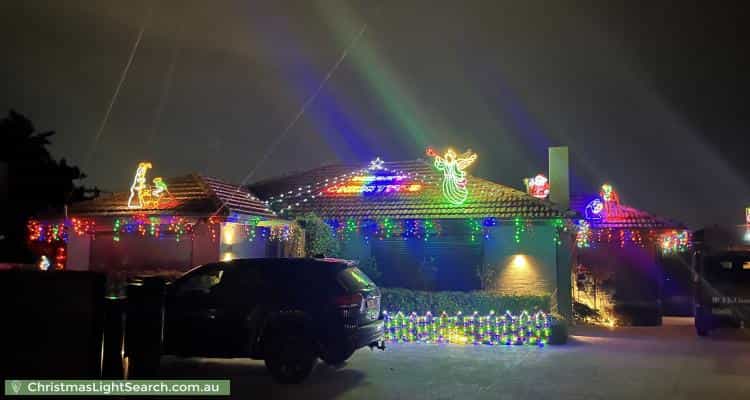 Christmas Light display at 48 Hobbs Crescent, Reservoir