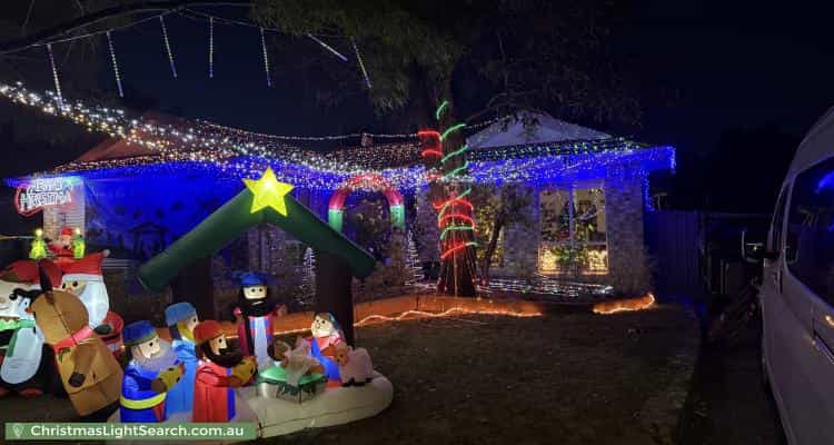 Christmas Light display at 61 Westbury Circuit, Nicholls