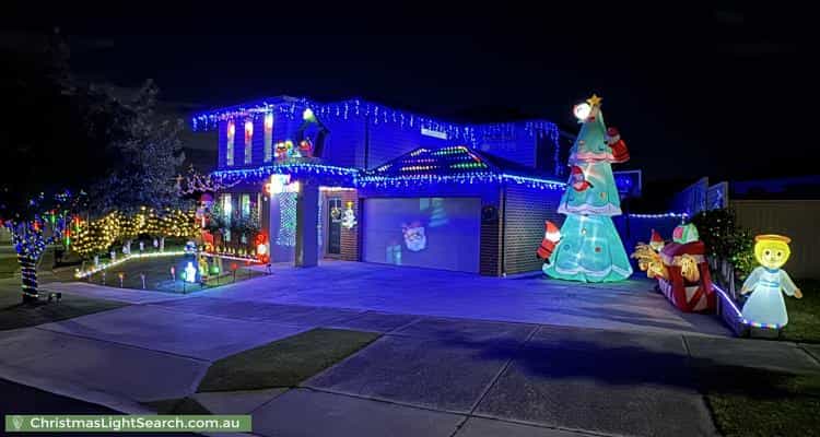 Christmas Light display at 18 Hood Place, Pakenham