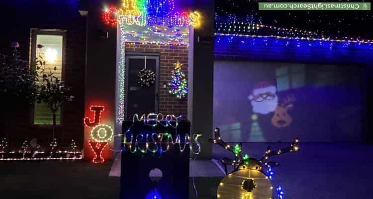 Christmas Light display at 18 Hood Place, Pakenham