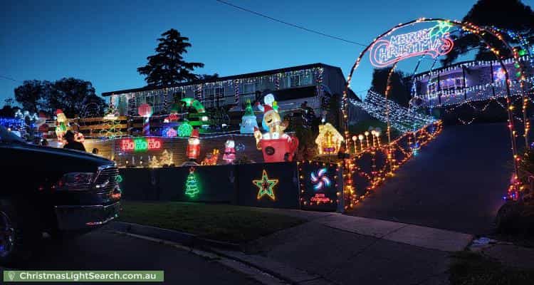 Christmas Light display at  Keith Court, Wandin North