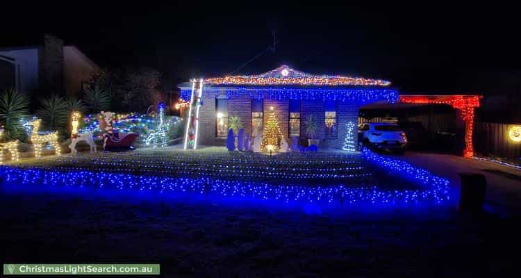 Christmas Light display at 28 Burrowes Street, Golden Square