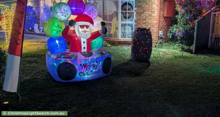 Christmas Light display at 6 Scotney Place, Quakers Hill