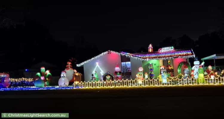Christmas Light display at 27 Sanderson Close, Flynn