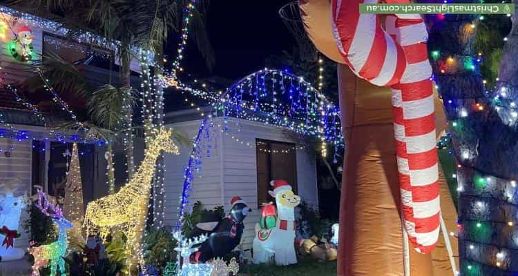 Christmas Light display at 10 Adrian Street, Bentleigh East