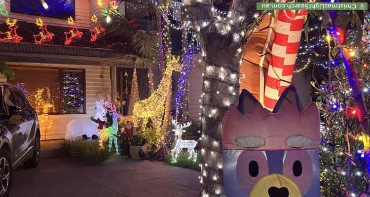 Christmas Light display at 10 Adrian Street, Bentleigh East