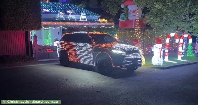 Christmas Light display at 25 Scott Street, Canterbury