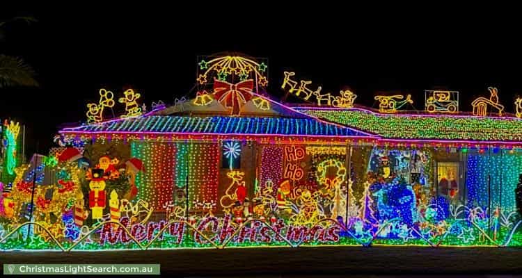 Christmas Light display at  Riverside Lane, Seville Grove