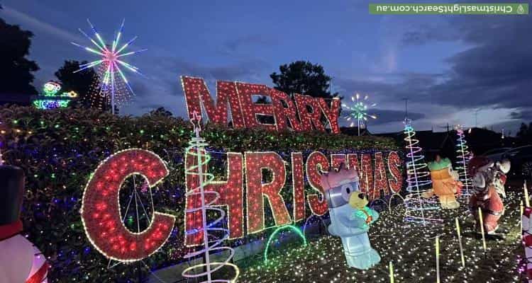 Christmas Light display at 17 Regentville Road, Glenmore Park