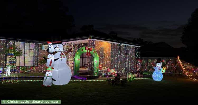 Christmas Light display at 53 Blandford Crescent, Bayswater North