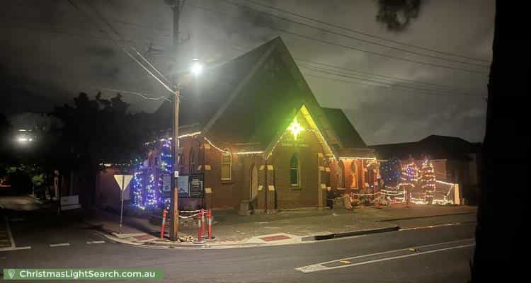 Christmas Light display at 40 D'Erlanger Avenue, Nailsworth