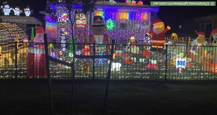 Christmas Light display at 5 Eron Street, Kangaroo Flat