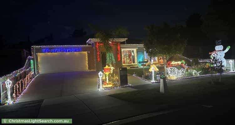 Christmas Light display at 47 Taupo Crescent, Rowville