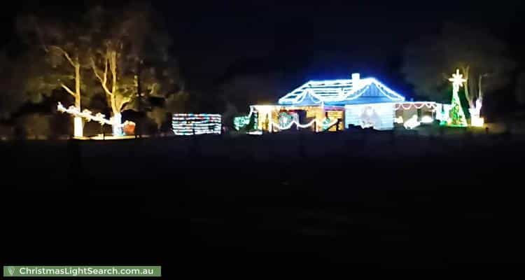 Christmas Light display at 1184 Macleay Valley Way, Bellimbopinni