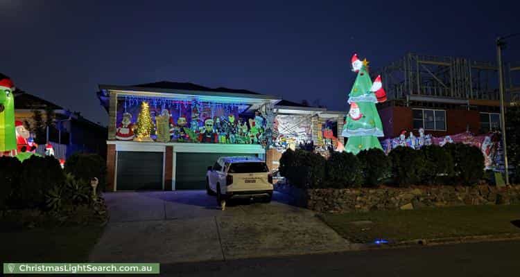 Christmas Light display at 33 Kalora Crescent, Charlestown