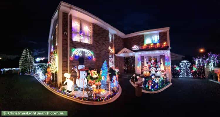 Christmas Light display at 59 Cornwall Street, Hallam