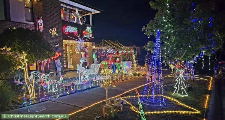 Christmas Light display at 6 Ambleside Way, Officer