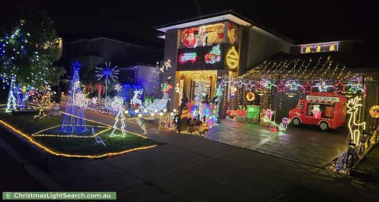 Christmas Light display at 6 Ambleside Way, Officer