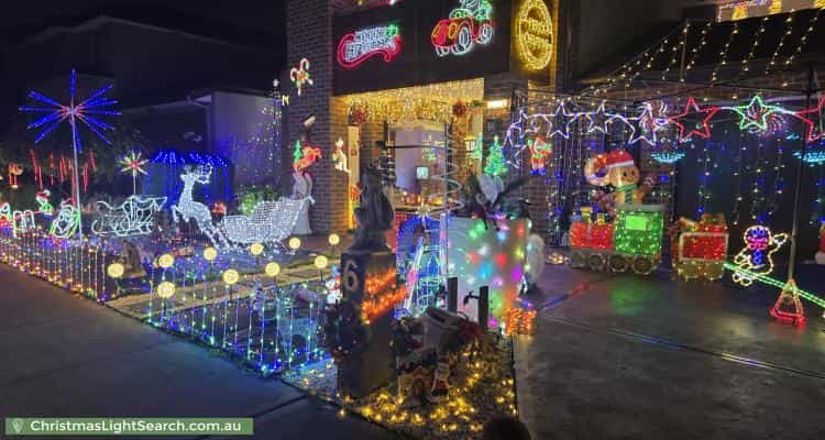 Christmas Light display at 6 Ambleside Way, Officer