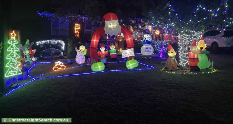 Christmas Light display at 63 Marrett Drive, Ingle Farm